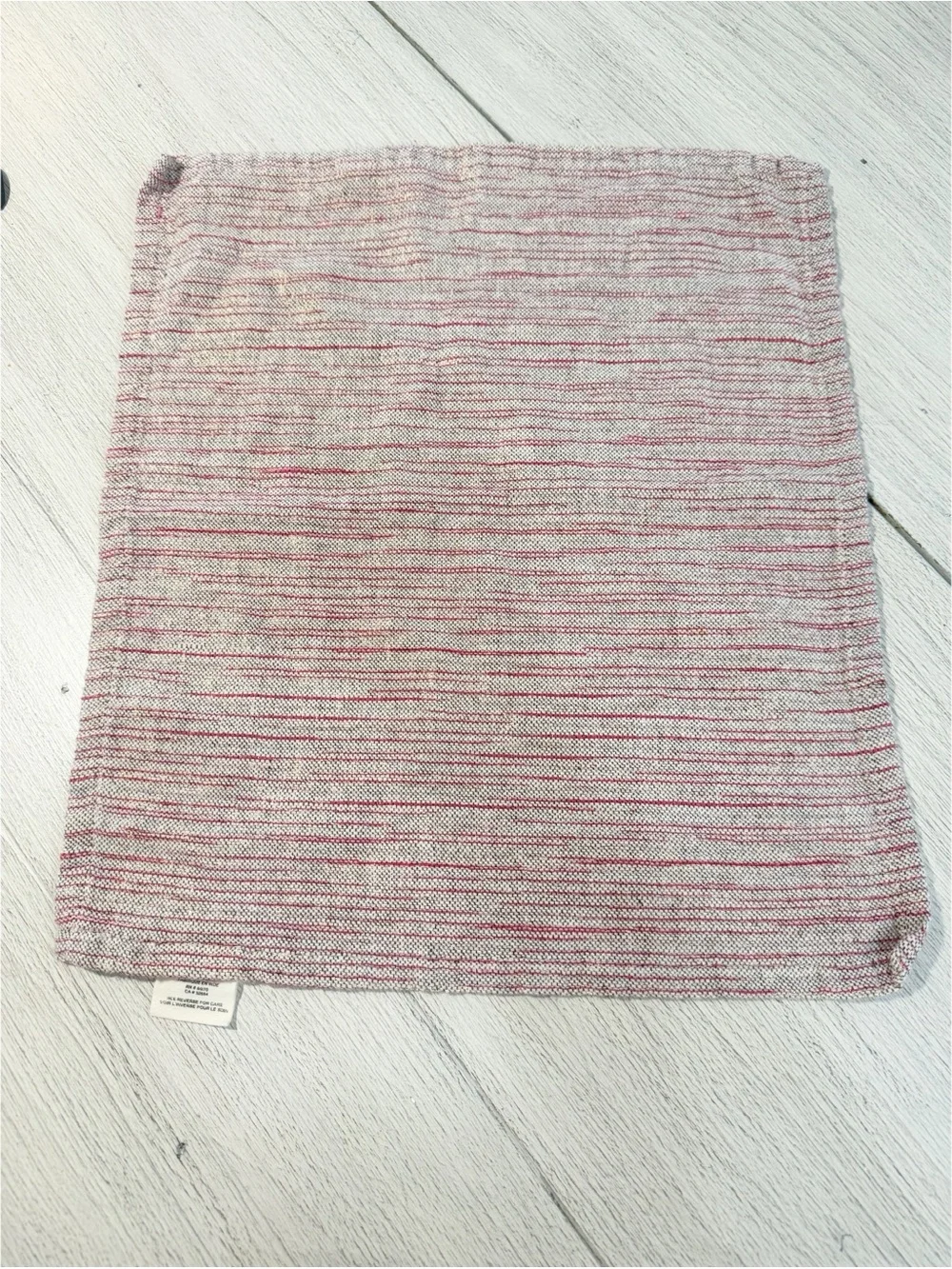 ANTHROPOLOGIE Set Of 6 Red Gold Beige Striped Napkins Square Bohemian  16” X 16”